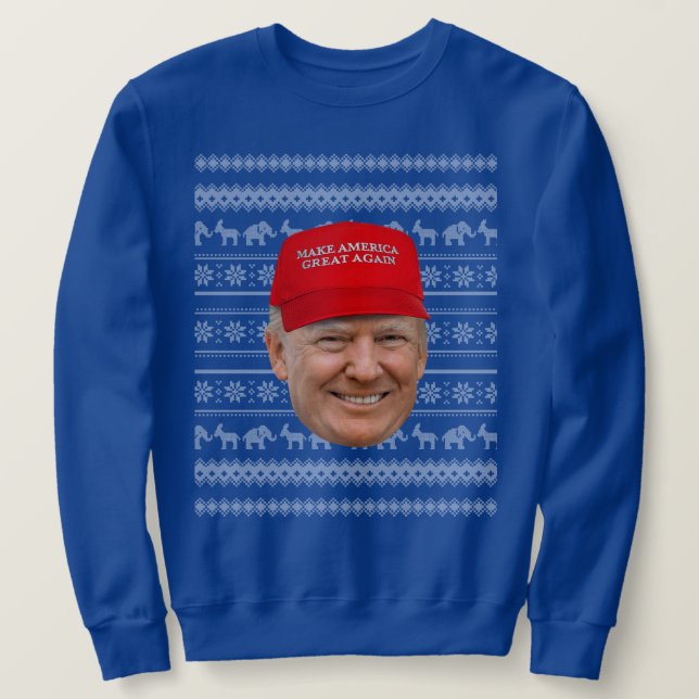 TRUMP MAGA Christmas Sweatshirt (Design Front)