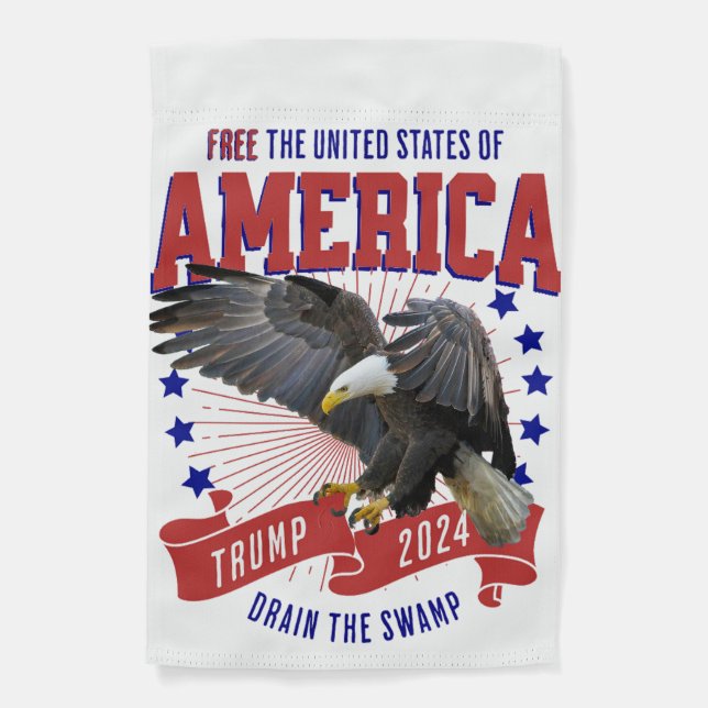 Trump MAGA Eagle Freedom Garden Flag (Front)