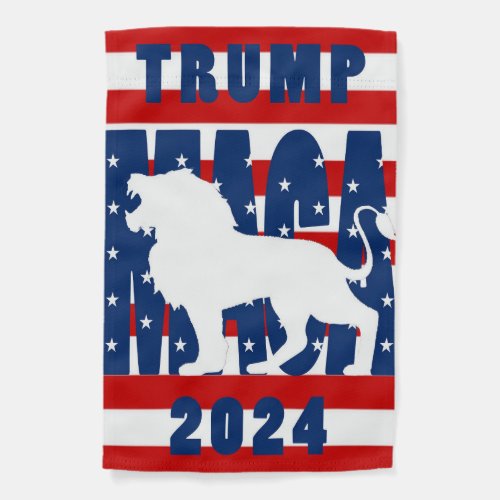 Trump MAGA Flag White Lion 2024 Vote