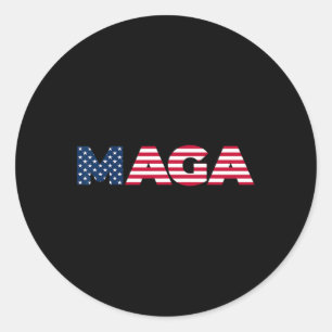 Trump Maga Freedom 4th Of July 2024 Usa Flag 45 47 Classic Round Sticker