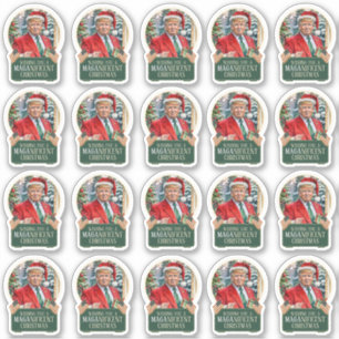 Trump MAGA -nificent Christmas Vinyl Stickers