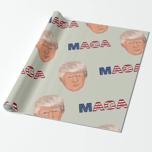Trump MAGA Pattern Wrapping Paper