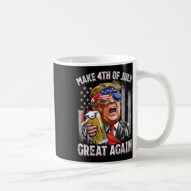 Trump Make 4th Of July Great Again Men Drinking Be Coffee Mug (Right)