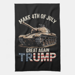 Trump Make 4th of July Great Again with Military Kitchen Towel