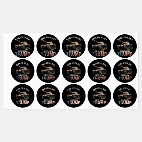 Trump Make 4th of July Great Again with Military Labels