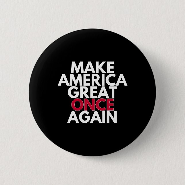 Trump Make America Great Once Again 2024 Maga Tee  Button (Front)