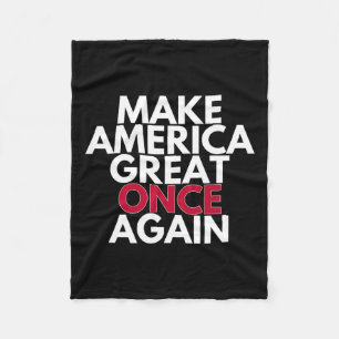 Trump Make America Great Once Again 2024 Maga Tee Fleece Blanket