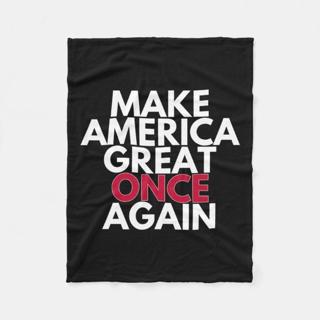 Trump Make America Great Once Again 2024 Maga Tee  Fleece Blanket (Front)