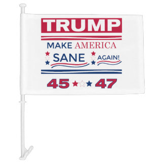 Trump Make America Sane Again Car Flag