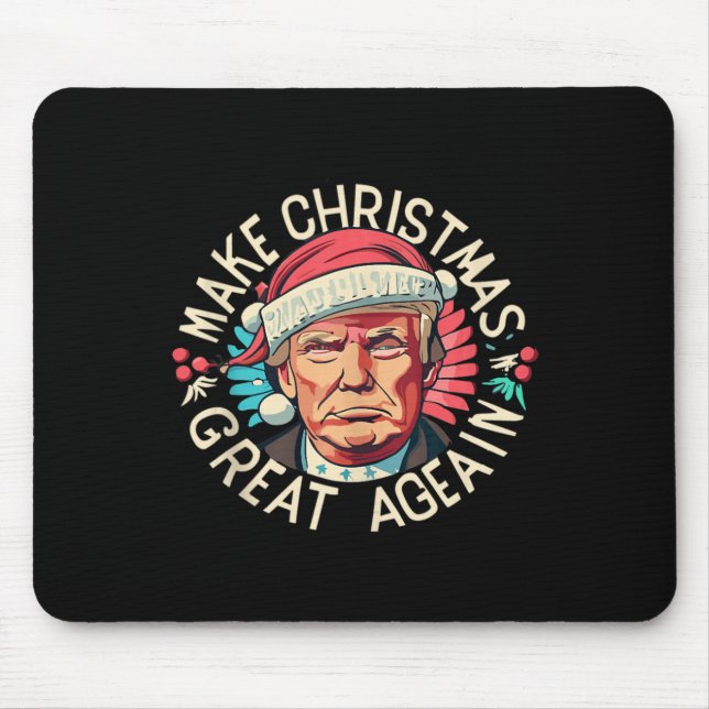 Trump Make Christmas Great Again 2024 Winner  Mouse Pad (Front)