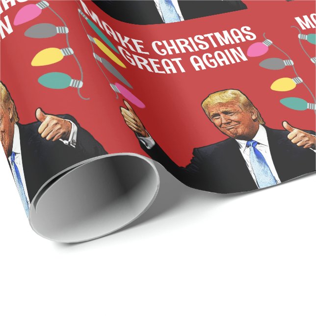 TRUMP MAKE CHRISTMAS GREAT AGAIN 2024  WRAPPING PAPER (Roll Corner)