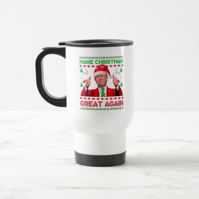 Trump Make Christmas Great Again Christmas Gift  Travel Mug (Left)
