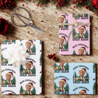 Trump Make Christmas Great Again | Funny Trump Wrapping Paper Sheets