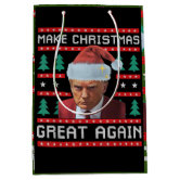 Trump, the worst Christmas gift ever! Medium Gift Bag, Zazzle