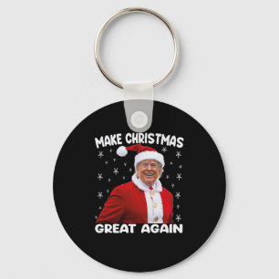 Trump Make Christmas Great Again Santa Trump 1 Keychain