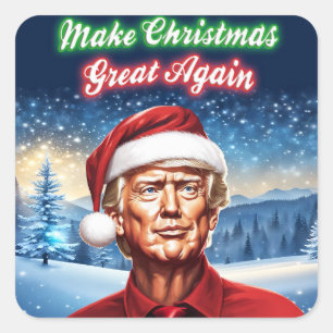 Trump - Make Christmas Great Again Square Sticker