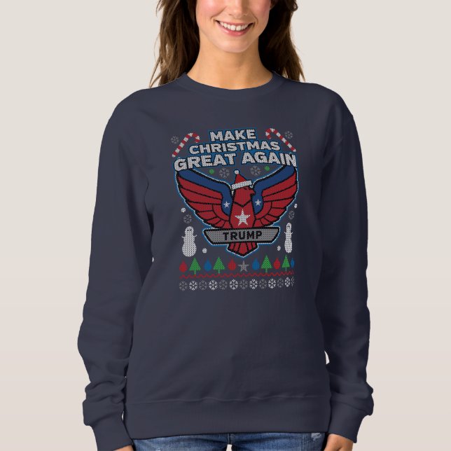 Trump Make Christmas Great Again Ugly Sweater (Front)