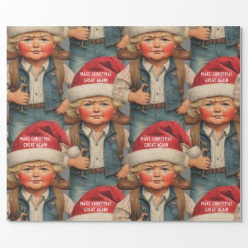 Trump Make Christmas Great Again Wrapping Paper by MarceeJean at Zazzle
