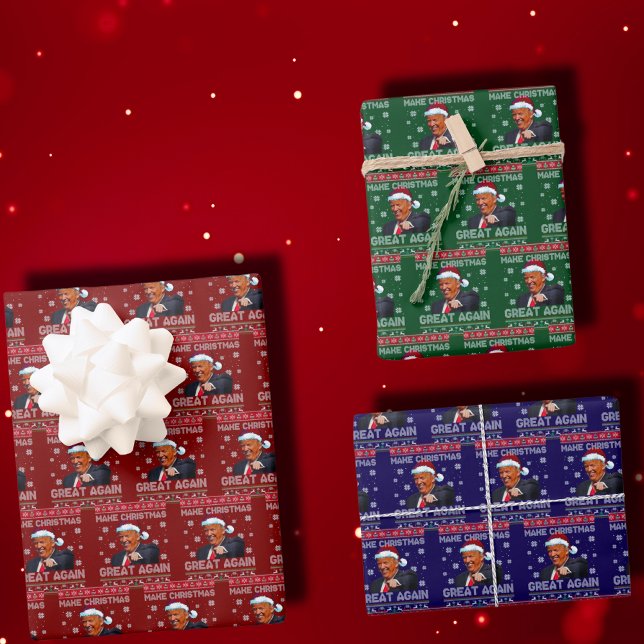 Trump Make Christmas Great Again Wrapping Paper Sheets (Creator Uploaded)