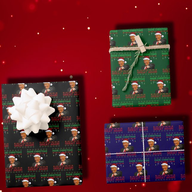 Trump Make Christmas Great Again Xmas Funny  Wrapping Paper Sheets (Creator Uploaded)
