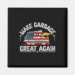 Trump Make Garbyge Great Again Funny Trash Truck U Magnet