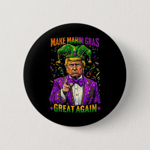 Trump Make Mardi Gras Great Again Funny Parade Button
