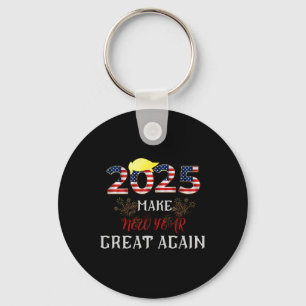Trump Make New Year Great Again Happy New Years Ev Keychain