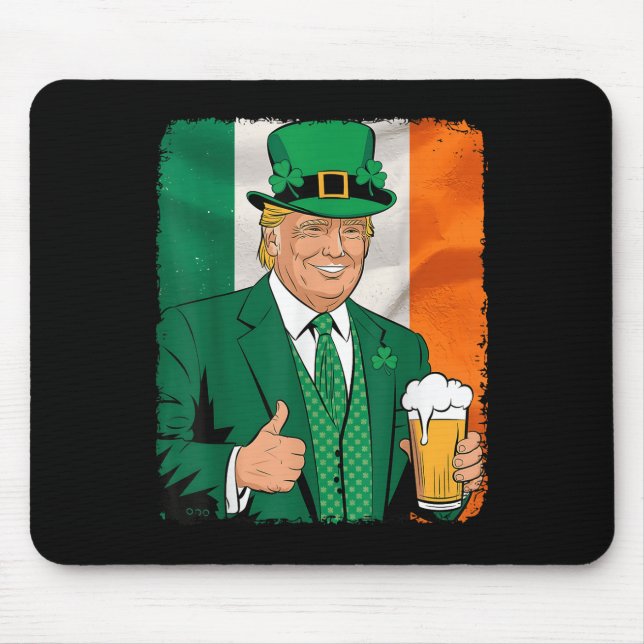 Trump Make St Patricks Day Great Again Irish Beer Mouse Pad (Front)