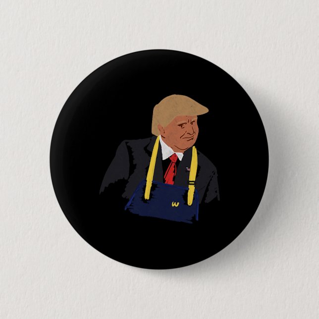Trump Making Fries 2024  Button (Front)