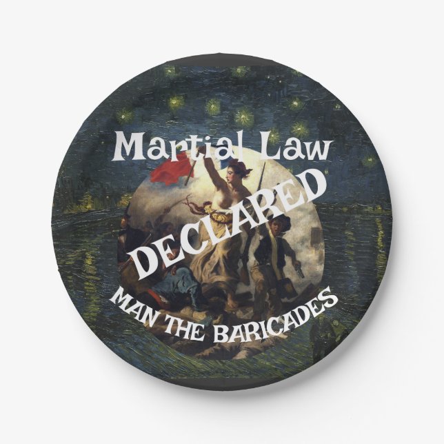 Trump Masturbated Air Force One Communications WH Paper Plates (Front)