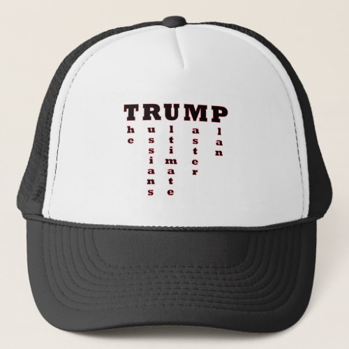 TRUMP_Meaning_BlkOnRed Trucker Hat