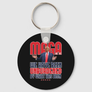 Trump Mega 2024 47th President Unburdened Meme Des Keychain