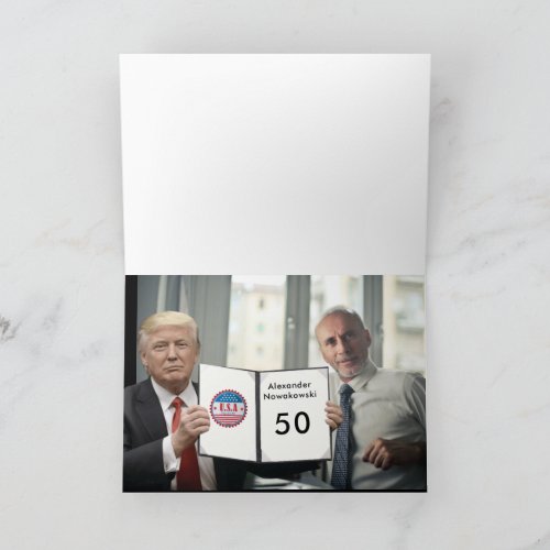Trump Mens Funny 50th Birthday  Invitation