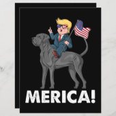 Trump Merica Great Dane Dog American Hero 4th (Front/Back)