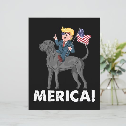 Trump Merica Great Dane Dog American Hero 4th (Standing Front)
