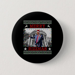 Trump Merrry Rizzmas Funny Humorous Trump Dance Ch Button