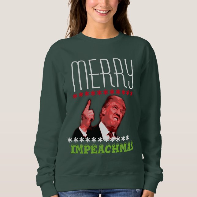 Trump Merry Impeachmas Sweater (Front)