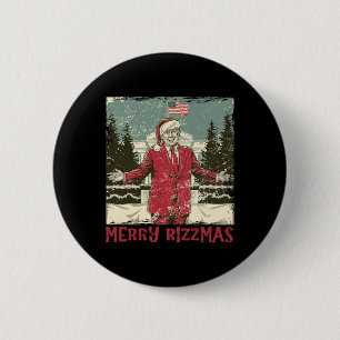 Trump Merry Rizzmas Funny Humorous Trump Dance Chr Button