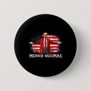 Trump Merry Rizzmas Funny Humorous Trump Dance Chr Button