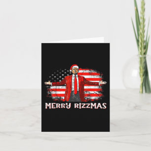 Trump Merry Rizzmas Funny Humorous Trump Dance Chr Card