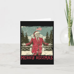 Trump Merry Rizzmas Funny Humorous Trump Dance Chr Card