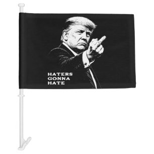 Trump Middle Finger 2026 Meme Funny Car Flag
