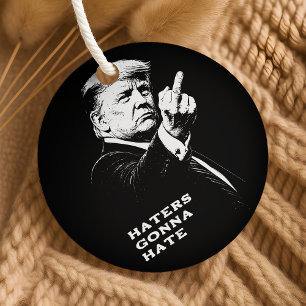 Trump Middle Finger 2026 Meme Funny Favor Tags