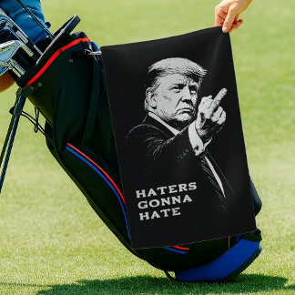 Trump Middle Finger 2026 Meme Funny Golf Towel