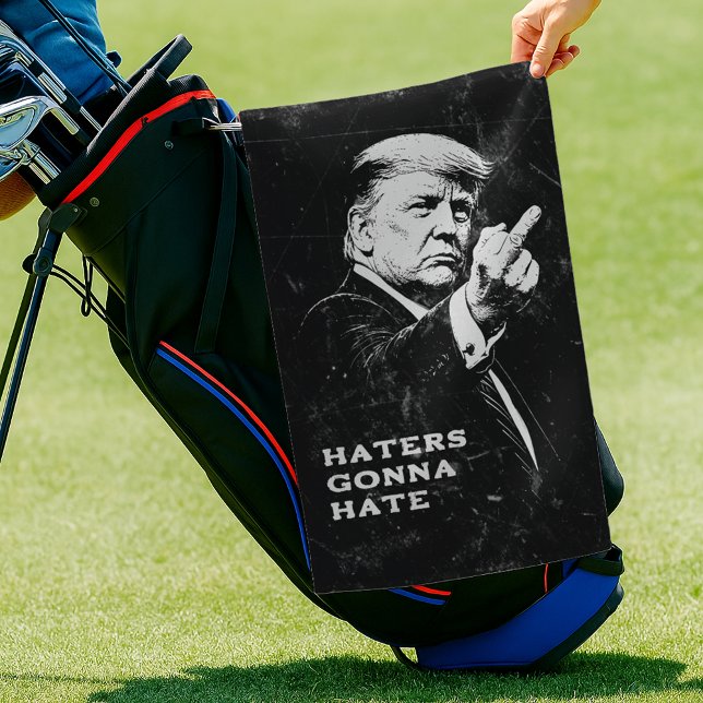 Trump Middle Finger 2026 Meme Funny Golf Towel (Creator Uploaded)