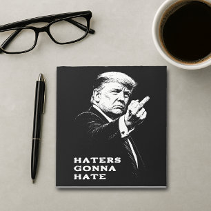 Trump Middle Finger 2026 Meme Funny Notepad