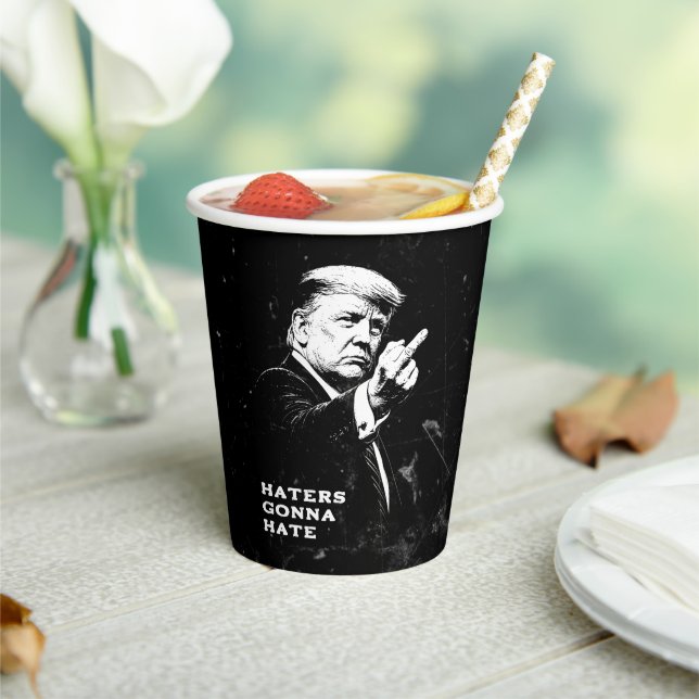 Trump Middle Finger 2026 Meme Funny Paper Cups (Insitu)