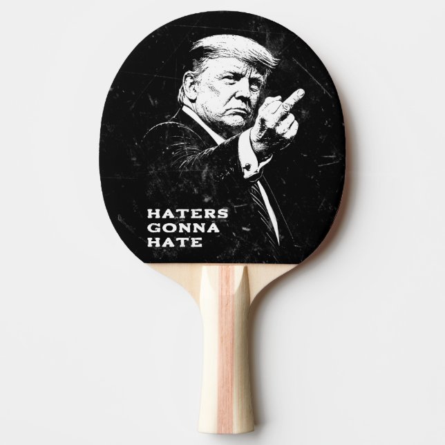 Trump Middle Finger 2026 Meme Funny Ping Pong Paddle (Front)