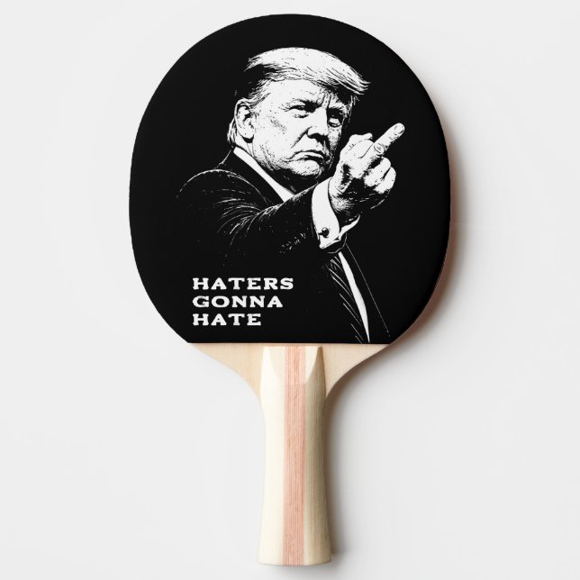 Trump Middle Finger 2026 Meme Funny Ping Pong Paddle (Front)
