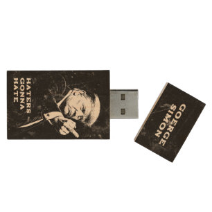 Trump Middle Finger 2026 Meme Funny Wood Flash Drive